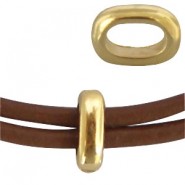 DQ metaal schuiver ring ovaal Ø 5x3mm Goud